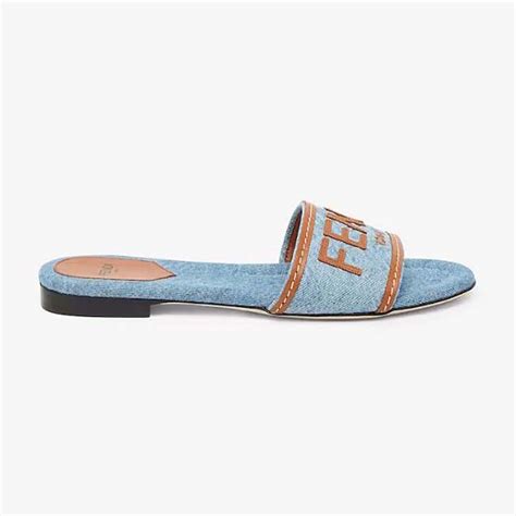 fendi slides sandals|fendi denim slides.